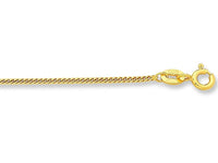 9ct Yellow Gold Silver Infused Curb Chain Necklace 60cm Necklaces Bevilles 