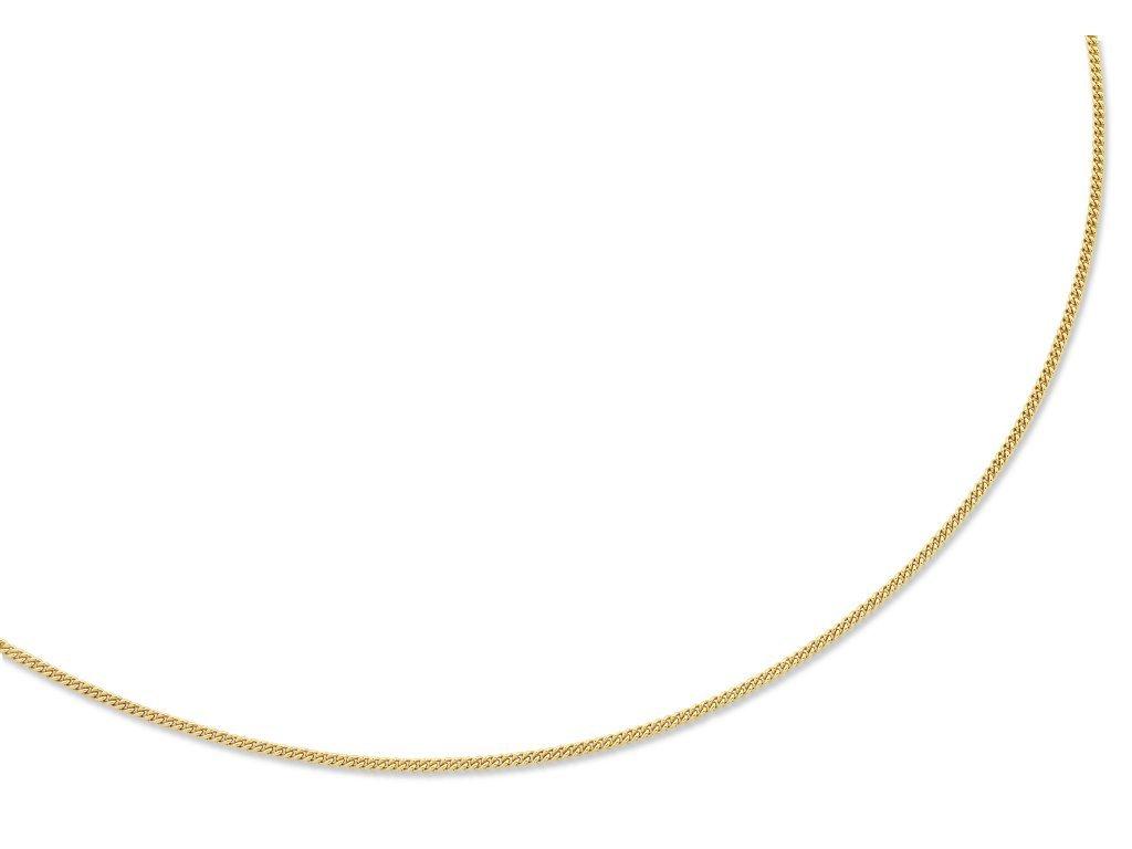 9ct Yellow Gold Silver Infused Curb Necklace 45cm Necklaces Bevilles 