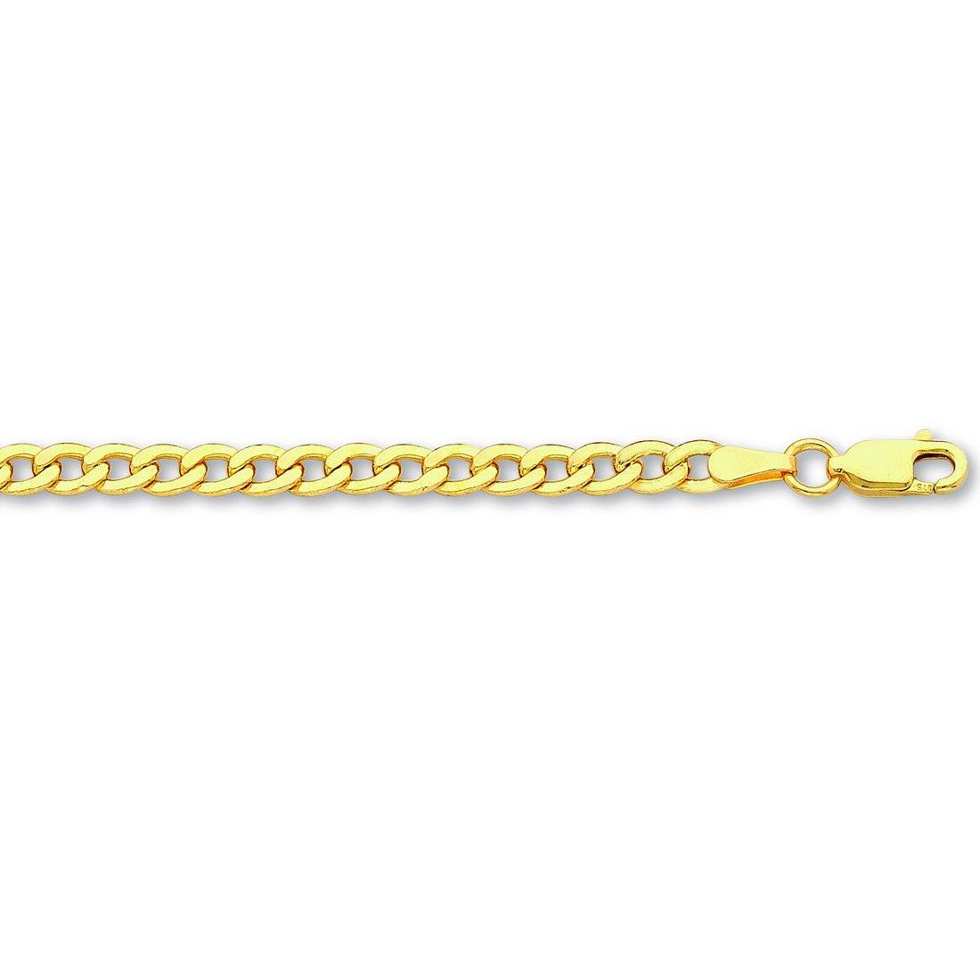 9ct Yellow Gold Silver Infused 45cm Necklace Necklaces Bevilles 