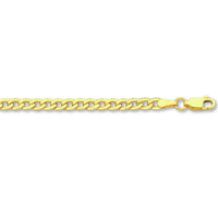 9ct Yellow Gold Silver Infused 45cm Necklace Necklaces Bevilles 