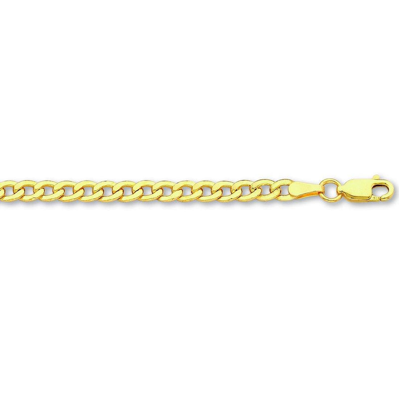 9ct Yellow Gold Silver Infused 45cm Necklace Necklaces Bevilles 