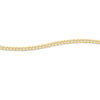 9ct Yellow Gold Silver Infused Curb Necklace 55cm Necklaces Bevilles 