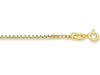 9ct Yellow Gold Silver Infused Box Chain Necklace 50cm Necklaces Bevilles 
