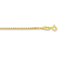 9ct Yellow Gold Silver Infused Necklace 50cm Necklaces Bevilles 