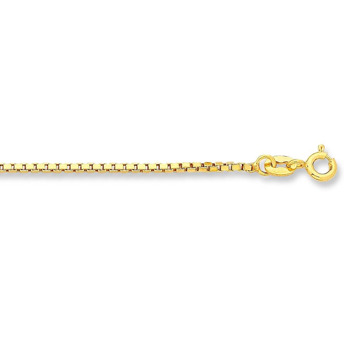 9ct Yellow Gold Silver Infused Necklace 50cm Necklaces Bevilles 