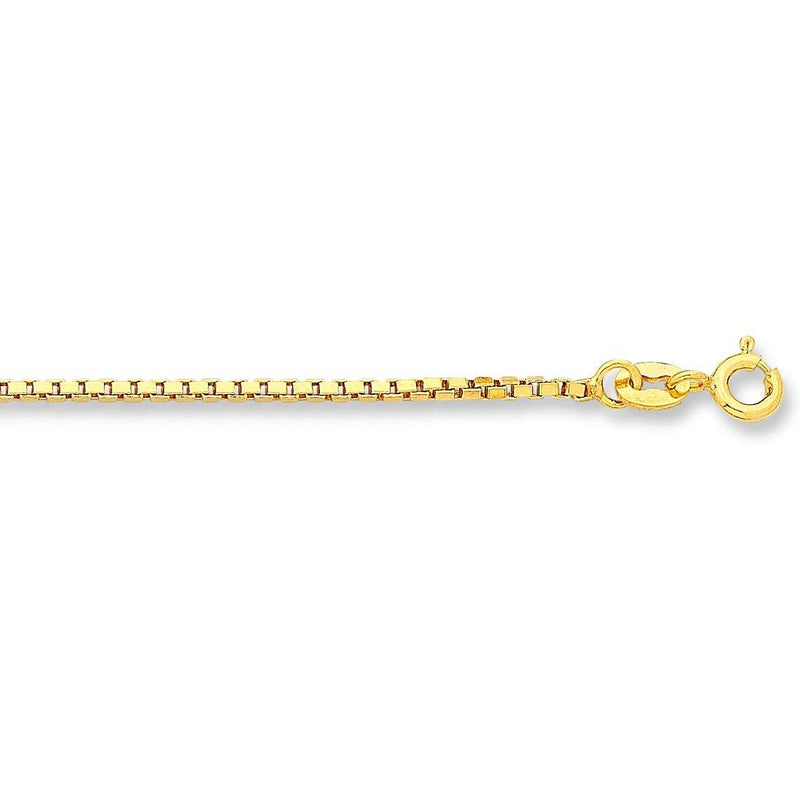 9ct Yellow Gold Silver Infused Necklace 50cm Necklaces Bevilles 