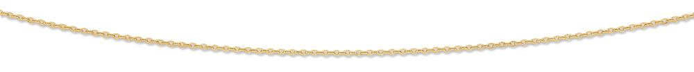 60cm 9kt Yellow Gold Silver Infused Cable Chain Necklace