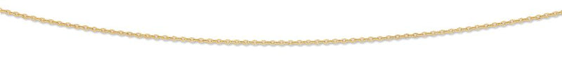60cm 9kt Yellow Gold Silver Infused Cable Chain Necklace