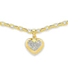 9ct Yellow Gold Silver Infused Heart Necklace Necklaces Bevilles 