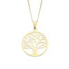 9ct Yellow Gold Silver Infused 45cm Tree Of Life Pendant Necklaces Bevilles 