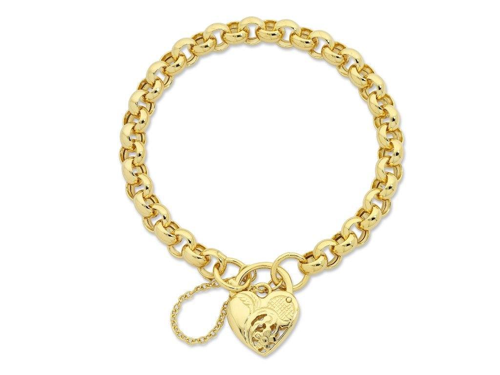 9kt Yellow Gold Silver Infused Bracelet