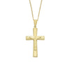 9ct Yellow Gold Silver Infused Crucifix Cross Pendant Necklaces Bevilles 