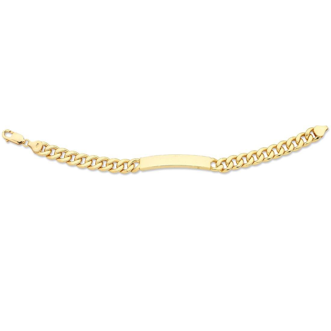 9ct Yellow Gold Silver Infused ID Bracelet Bracelets Bevilles 