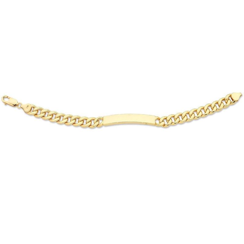 9ct Yellow Gold Silver Infused ID Bracelet Bracelets Bevilles 