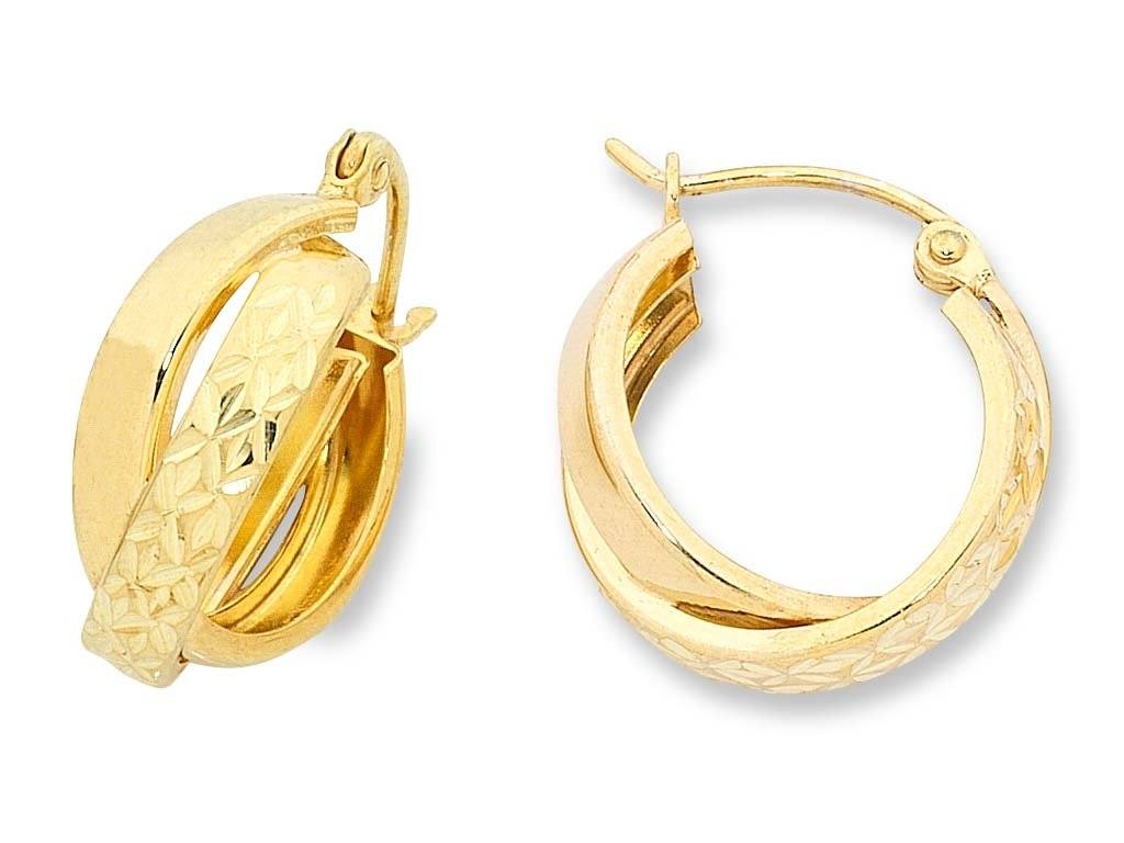 9ct Yellow Gold Silver Infused Earrings Earrings Bevilles 