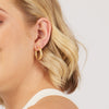 9ct Yellow Gold Silver Infused Hoop Earrings Earrings Bevilles 