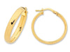 9ct Yellow Gold Silver Infused Hoop Earrings Earrings Bevilles 