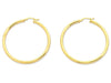 9ct Yellow Gold Silver Infused Hoop Earrings 40mm Earrings Bevilles 
