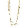 9ct Yellow Gold Silver Infused Strand & Bead Necklace Necklaces Bevilles 
