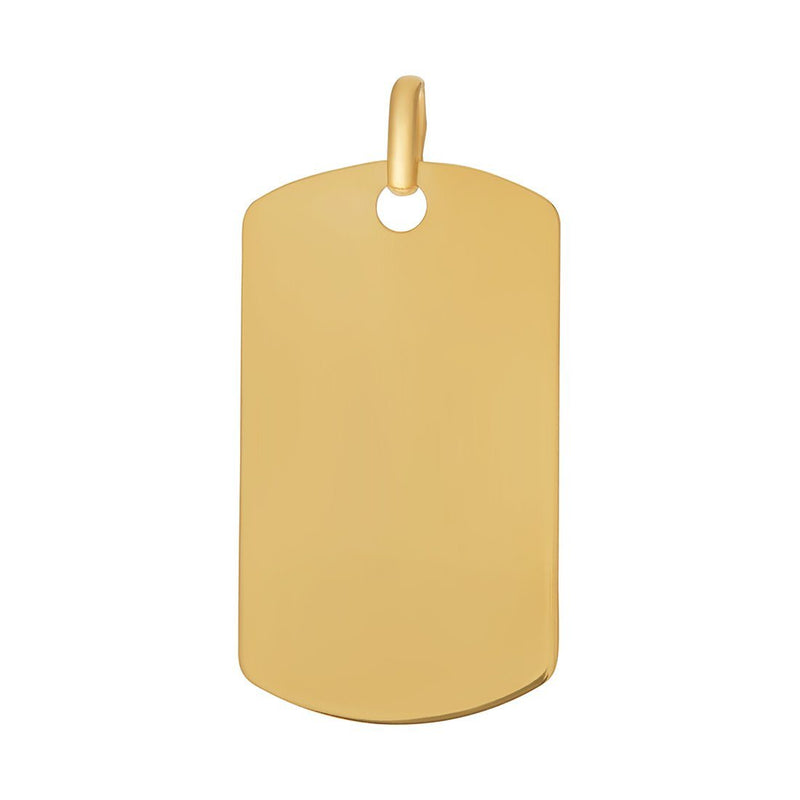 9ct Yellow Gold Dog Tag Necklaces Bevilles 