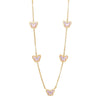 9ct Yellow Gold Silver Infused Pink Butterfly Necklace Necklaces Bevilles 