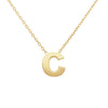 9ct Yellow Gold Silver Infused Initial Pendant Necklace Necklaces Bevilles C 