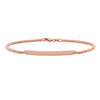 9ct Rose Gold Silver Filled Rolo Bead ID bracelet Bevilles Jewellers 