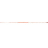 9ct Rose Gold Silver Filled Rolo Bead ID bracelet Bevilles Jewellers 
