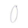 9ct White Gold Silver Infused Plain Hoop Earrings Earrings Bevilles 
