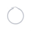 9ct White Gold Silver Infused Plain Hoop Earrings Earrings Bevilles 