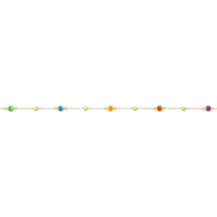 9ct Yellow Gold Silver Infused Crystal Anklet Anklets Bevilles 