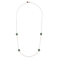 Bronzallure Small Four-Leaf Clover Long Necklace Necklace Bronzallure 
