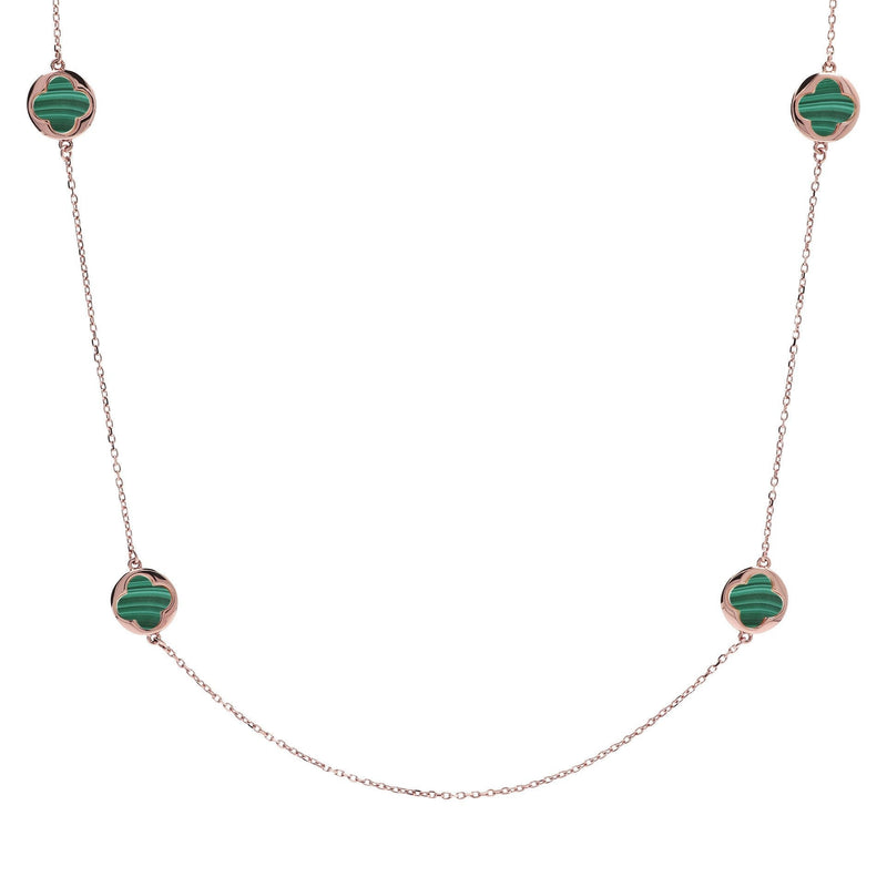 Bronzallure Small Four-Leaf Clover Long Necklace Necklace Bronzallure 