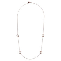 Bronzallure Small Four-Leaf Clover Long Necklace Necklace Bronzallure 