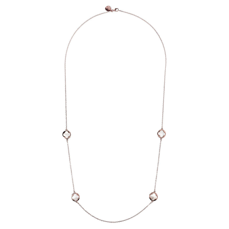Bronzallure Small Four-Leaf Clover Long Necklace Necklace Bronzallure 