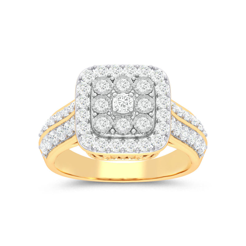 Meera Composite Ring with 1.00ct of Laboratory Grown Diamonds in 9ct Yellow Gold Rings Bevilles 