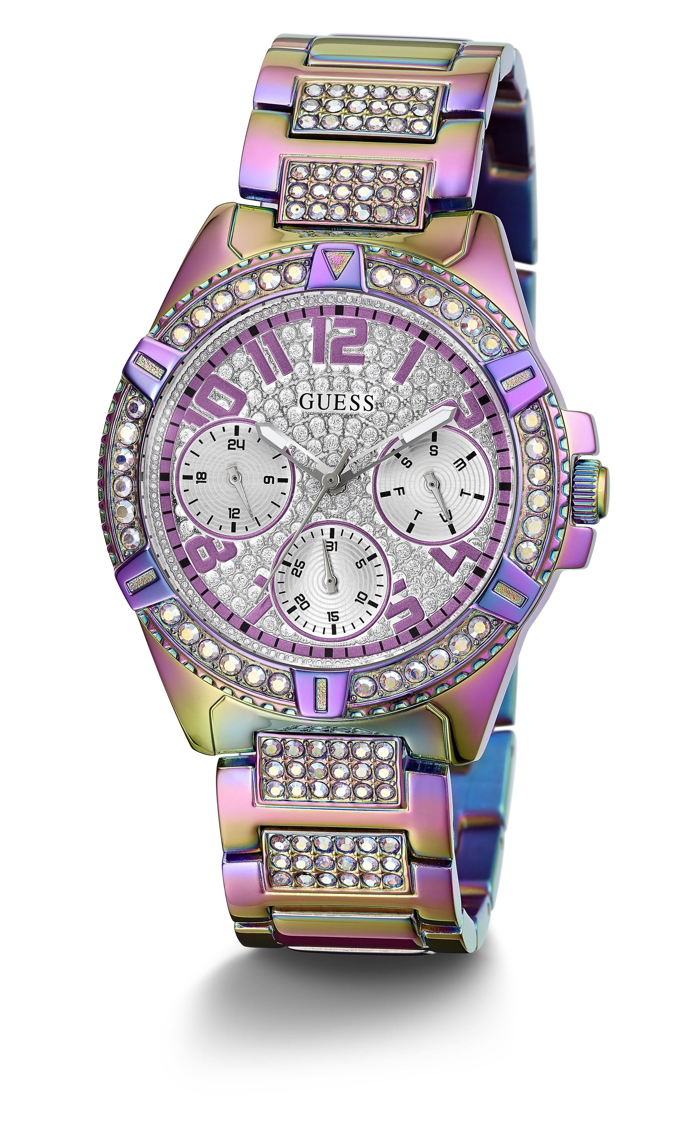 Guess Ladies Frontier Crystal Multi Colour Glitz Watch GW0044L1 Watches Guess 