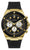 Guess Mens Poseidon Chronograph Black and Gold-Silicone Watch GW0057G1