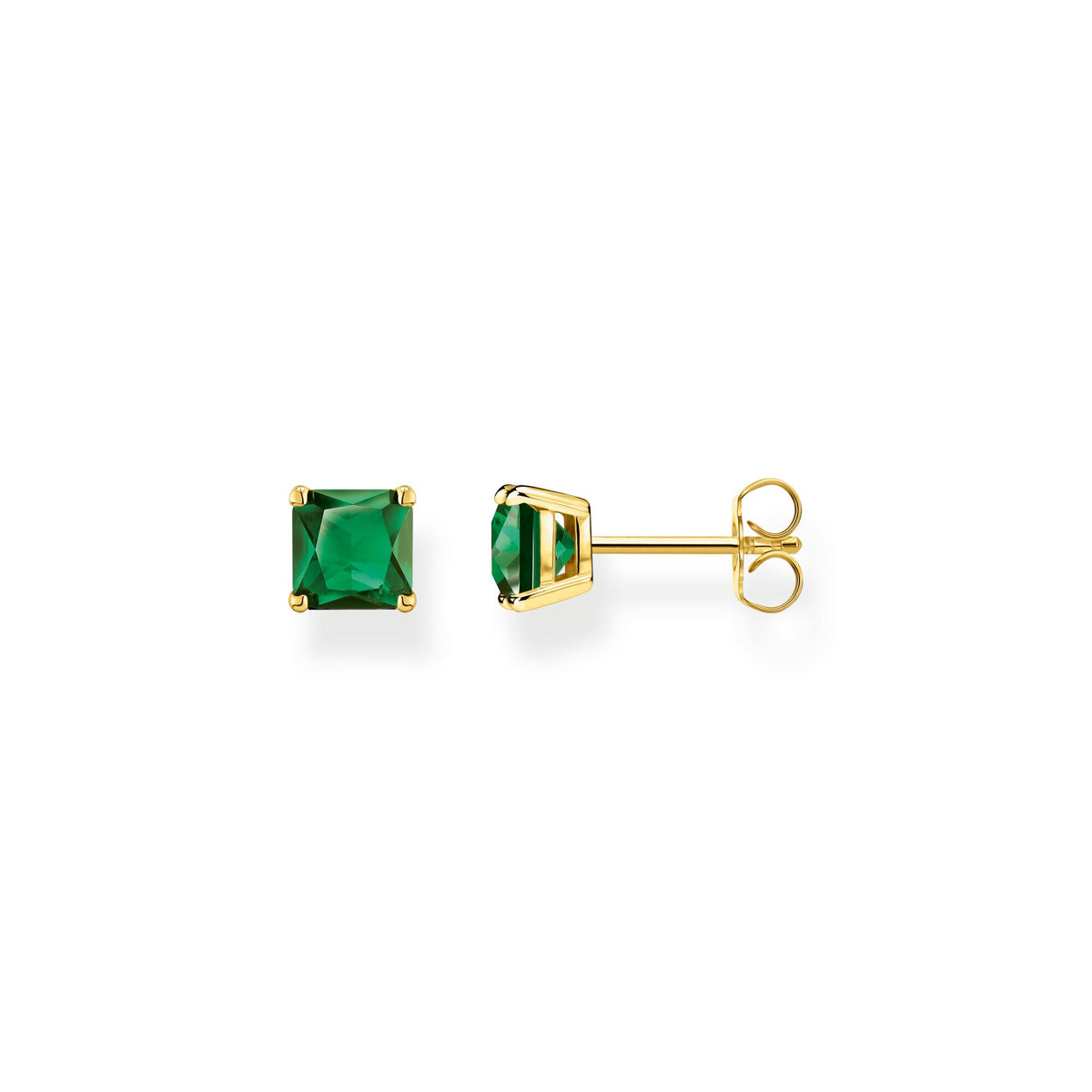 THOMAS SABO Ear studs green stone gold Ear Studs Thomas Sabo 