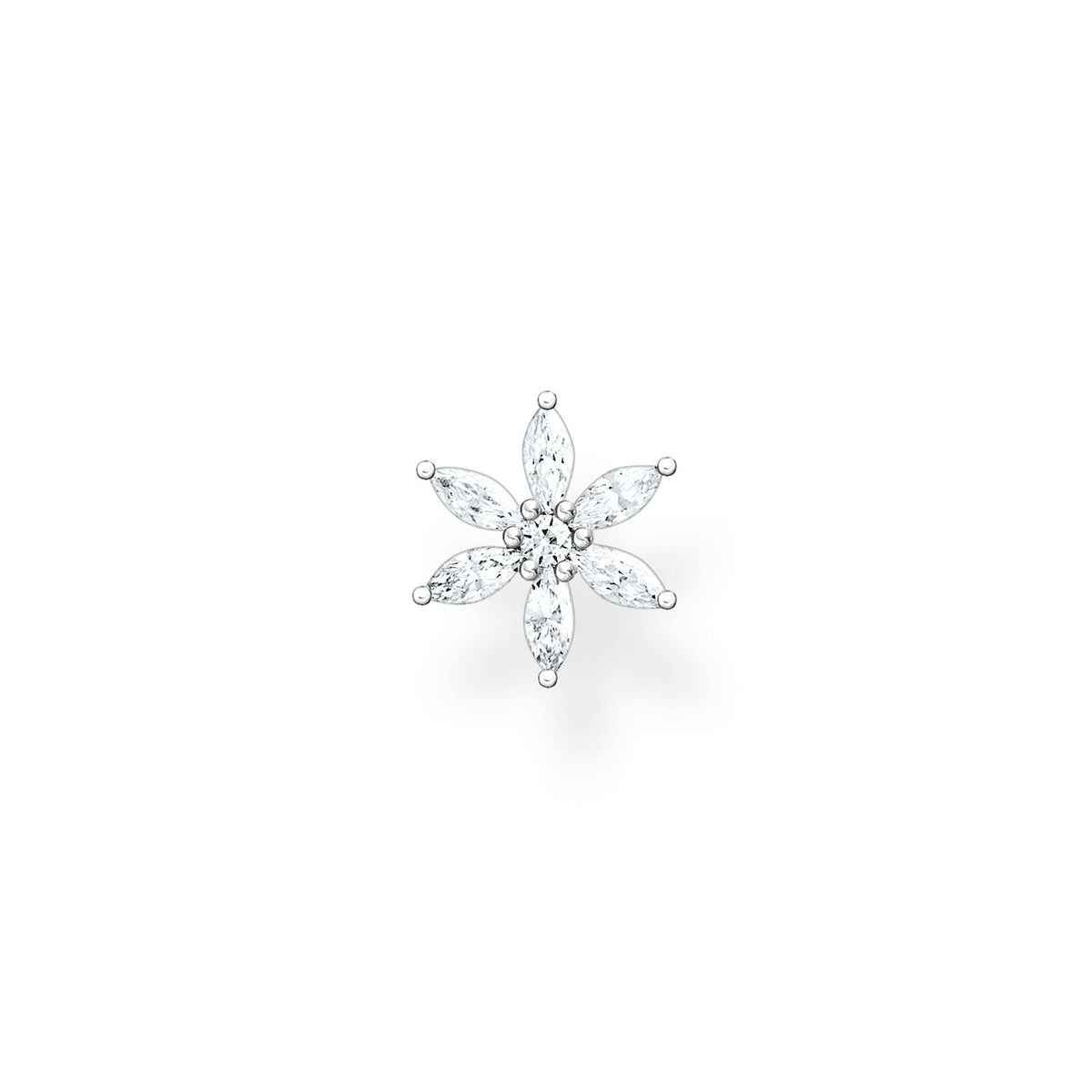 Thomas Sabo Single Ear Stud Flower Silver Earrings Thomas Sabo 