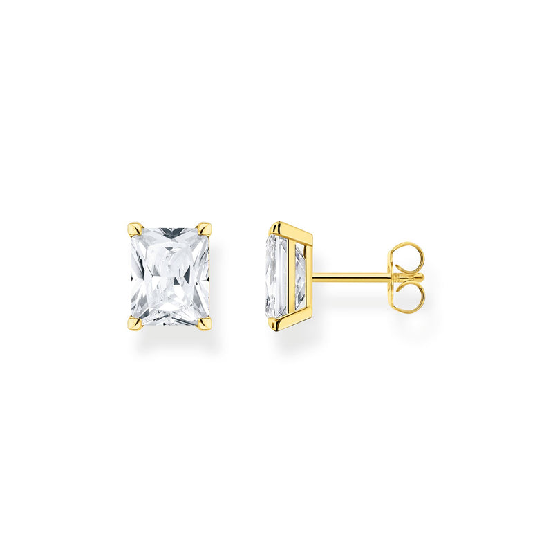 THOMAS SABO Ear studs white stone gold Ear Studs Thomas Sabo 