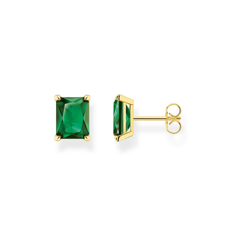 THOMAS SABO Ear studs green stone gold Ear Studs Thomas Sabo 