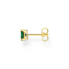 THOMAS SABO Single ear stud with green stone gold Earrings Thomas Sabo 