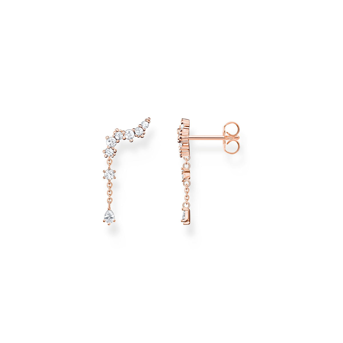 THOMAS SABO Ear climber ice crystals rose gold Earrings Thomas Sabo 