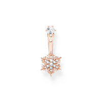THOMAS SABO Single ear stud snowflake with white stones rose gold Earrings Thomas Sabo 