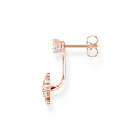 THOMAS SABO Single ear stud snowflake with white stones rose gold Earrings Thomas Sabo 