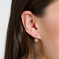 THOMAS SABO Single ear stud snowflake with white stones rose gold Earrings Thomas Sabo 