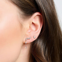 THOMAS SABO Single ear stud snowflake with white stones rose gold Earrings Thomas Sabo 
