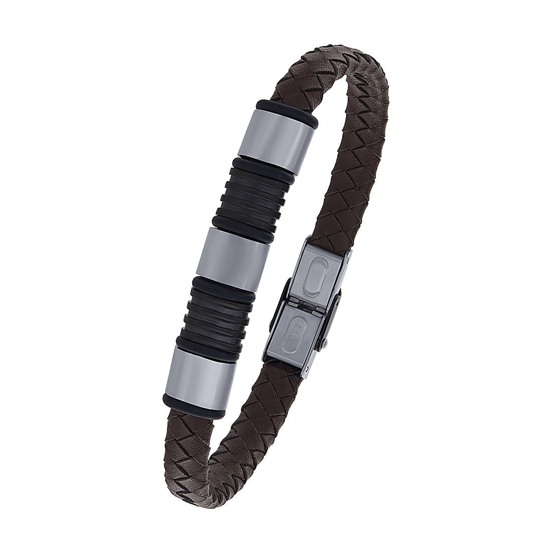 Men's Brown Leather Bracelet Bracelets Bevilles 
