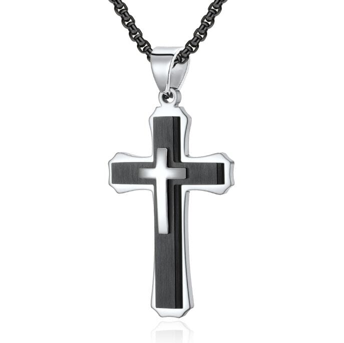 Cross Necklace in Stainless Steel Necklaces Bevilles 